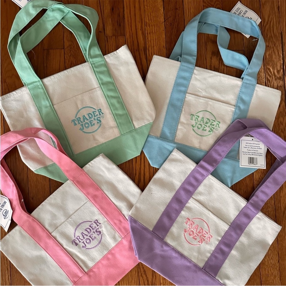 Trader Joe's Canvas Tote Bags Set MINI TOTE BAGS